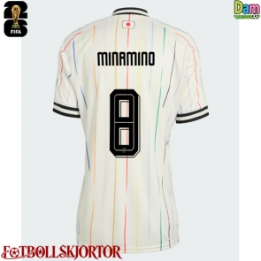 Japan Takumi Minamino #8 Bortatröja Dam VM 2026 Kortärmad